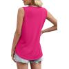 imageWIHOLL Tank Tops for Women Summer Outfits 2025 Square Neck Casual Shirts Blouses2hot Pink
