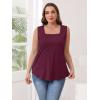 imageWIHOLL Tank Tops for Women Summer Outfits 2025 Square Neck Casual Shirts Blouses2purple