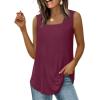 imageWIHOLL Tank Tops for Women Summer Outfits 2025 Square Neck Casual Shirts Blouses2purple