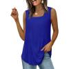 imageWIHOLL Tank Tops for Women Summer Outfits 2025 Square Neck Casual Shirts Blouses3blue