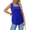 imageWIHOLL Tank Tops for Women Summer Outfits 2025 Square Neck Casual Shirts Blouses3blue