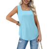 imageWIHOLL Tank Tops for Women Summer Outfits 2025 Square Neck Casual Shirts Blouses3lake