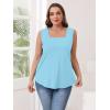 imageWIHOLL Tank Tops for Women Summer Outfits 2025 Square Neck Casual Shirts Blouses3lake