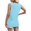 imageWIHOLL Tank Tops for Women Summer Outfits 2025 Square Neck Casual Shirts Blouses3lake