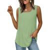 imageWIHOLL Tank Tops for Women Summer Outfits 2025 Square Neck Casual Shirts Blouses3light Green