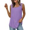 imageWIHOLL Tank Tops for Women Summer Outfits 2025 Square Neck Casual Shirts Blouses3light Purple