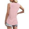 imageWIHOLL Tank Tops for Women Summer Outfits 2025 Square Neck Casual Shirts Blouses4stripes Pink