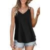 imageWIHOLL Women Tank Top Casual Summer Tops 2024 Fashion Spaghetti Strap Sleeveless V Neck Shirts Sexy CamisolesBlack