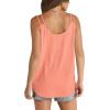 imageWIHOLL Women Tank Top Casual Summer Tops 2024 Fashion Spaghetti Strap Sleeveless V Neck Shirts Sexy CamisolesCoral