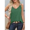 imageWIHOLL Women Tank Top Casual Summer Tops 2024 Fashion Spaghetti Strap Sleeveless V Neck Shirts Sexy CamisolesGreen