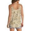 imageWIHOLL Women Tank Top Casual Summer Tops 2024 Fashion Spaghetti Strap Sleeveless V Neck Shirts Sexy CamisolesKhaki Leopard