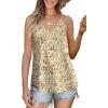 imageWIHOLL Women Tank Top Casual Summer Tops 2024 Fashion Spaghetti Strap Sleeveless V Neck Shirts Sexy CamisolesKhaki Leopard
