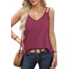 imageWIHOLL Women Tank Top Casual Summer Tops 2024 Fashion Spaghetti Strap Sleeveless V Neck Shirts Sexy CamisolesPurple