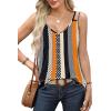 imageWIHOLL Women Tank Top Casual Summer Tops 2024 Fashion Spaghetti Strap Sleeveless V Neck Shirts Sexy CamisolesStriped Polka Dots