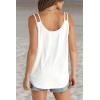 imageWIHOLL Women Tank Top Casual Summer Tops 2024 Fashion Spaghetti Strap Sleeveless V Neck Shirts Sexy CamisolesWhite