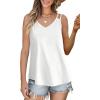 imageWIHOLL Women Tank Top Casual Summer Tops 2024 Fashion Spaghetti Strap Sleeveless V Neck Shirts Sexy CamisolesWhite