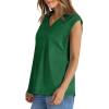 imageWIHOLL Womens Cap Sleeve Tops Summer V Neck Tank Basic Tee Shirts 2025 Fashion Casual Loose FitN  Green