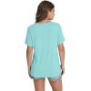 imageWIHOLL Womens Tops Short Sleeve V Neck Tshirts with Mock Up Pocket Fahion Summer Clothes Loose FitAqua