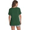 imageWIHOLL Womens Tops Short Sleeve V Neck Tshirts with Mock Up Pocket Fahion Summer Clothes Loose FitGreen