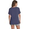 imageWIHOLL Womens Tops Short Sleeve V Neck Tshirts with Mock Up Pocket Fahion Summer Clothes Loose FitNavy