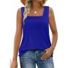 imageWIHOLL Tank Tops for Women Summer Outfits 2025 Square Neck Casual Shirts Blouses3blue