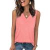 imageWIHOLL Tank Tops for Women Summer V Neck T Shirts Trendy Sleeveless Basic Tee Loose Fit 2025 Fashion1coral