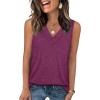 imageWIHOLL Tank Tops for Women Summer V Neck T Shirts Trendy Sleeveless Basic Tee Loose Fit 2025 Fashion1redpurple
