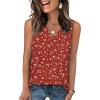 imageWIHOLL Tank Tops for Women Summer V Neck T Shirts Trendy Sleeveless Basic Tee Loose Fit 2025 Fashion5red White Flowers