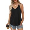 imageWIHOLL Women Tank Top Casual Summer Tops 2024 Fashion Spaghetti Strap Sleeveless V Neck Shirts Sexy CamisolesBlack