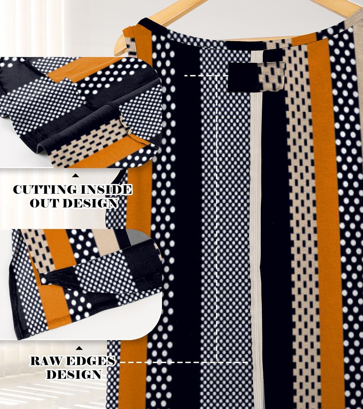 imageWIHOLL Loose Fit Tank Tops for Women Scoop Neck Summer Side Split Sleeveless Shirts 2025 FashionGstripe Print