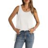 imageWIHOLL Loose Fit Tank Tops for Women Scoop Neck Summer Side Split Sleeveless Shirts 2025 FashionBwhite