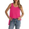 imageWIHOLL Loose Fit Tank Tops for Women Scoop Neck Summer Side Split Sleeveless Shirts 2025 FashionChot Pink