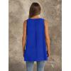 imageWIHOLL Loose Fit Tank Tops for Women Scoop Neck Summer Side Split Sleeveless Shirts 2025 FashionDblue