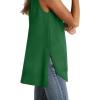 imageWIHOLL Loose Fit Tank Tops for Women Scoop Neck Summer Side Split Sleeveless Shirts 2025 FashionDgreen