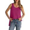 imageWIHOLL Loose Fit Tank Tops for Women Scoop Neck Summer Side Split Sleeveless Shirts 2025 FashionDgrey Purple