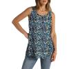 imageWIHOLL Loose Fit Tank Tops for Women Scoop Neck Summer Side Split Sleeveless Shirts 2025 FashionGblue Print