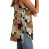 imageWIHOLL Loose Fit Tank Tops for Women Scoop Neck Summer Side Split Sleeveless Shirts 2025 FashionGbrown Print