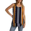 imageWIHOLL Loose Fit Tank Tops for Women Scoop Neck Summer Side Split Sleeveless Shirts 2025 FashionGstripe Print