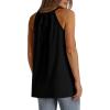 imageWIHOLL Summer Halter Neck Tank Tops for Women Pleated Loose Fit Sleeveless Tops FlowyAblack