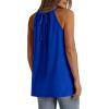 imageWIHOLL Summer Halter Neck Tank Tops for Women Pleated Loose Fit Sleeveless Tops FlowyCblue