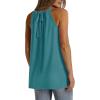 imageWIHOLL Summer Halter Neck Tank Tops for Women Pleated Loose Fit Sleeveless Tops FlowyCcadet Blue