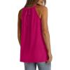 imageWIHOLL Summer Halter Neck Tank Tops for Women Pleated Loose Fit Sleeveless Tops FlowyCrose Red