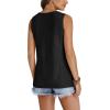 imageWIHOLL Tank Top for Women Summer Outfits V Neck T Shirts Trendy Eyelet Sleeveless Basic Beach Vacation Clothes0black