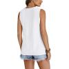 imageWIHOLL Tank Top for Women Summer Outfits V Neck T Shirts Trendy Eyelet Sleeveless Basic Beach Vacation Clothes0white