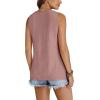 imageWIHOLL Tank Top for Women Summer Outfits V Neck T Shirts Trendy Eyelet Sleeveless Basic Beach Vacation Clothes1dusty Pink