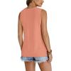 imageWIHOLL Tank Top for Women Summer Outfits V Neck T Shirts Trendy Eyelet Sleeveless Basic Beach Vacation Clothes2coral