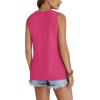 imageWIHOLL Tank Top for Women Summer Outfits V Neck T Shirts Trendy Eyelet Sleeveless Basic Beach Vacation Clothes2hot Pink