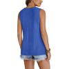 imageWIHOLL Tank Top for Women Summer Outfits V Neck T Shirts Trendy Eyelet Sleeveless Basic Beach Vacation ClothesKlein Blue