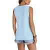 imageWIHOLL Tank Top for Women Summer Outfits V Neck T Shirts Trendy Eyelet Sleeveless Basic Beach Vacation ClothesLight Blue