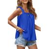 imageWIHOLL Tank Tops for Women Square Neck Loose Fit Sleeveless Tops Cute Summer